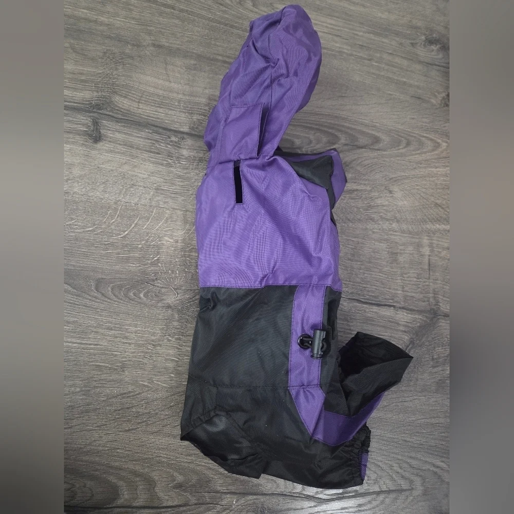 Waterproof dog raincoat with removable hood size S/M NEW